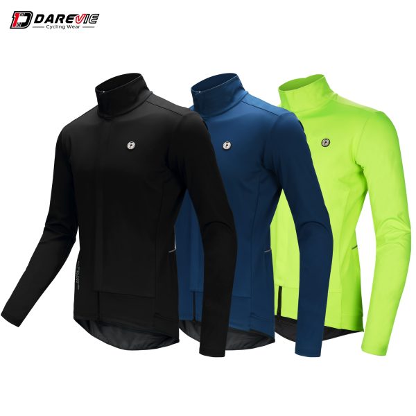 DAREVIE Cycling Jacket 10mm Water Resistant Windproof Keep Warm Thermal Cycling Softshell Winter For 5~15℃