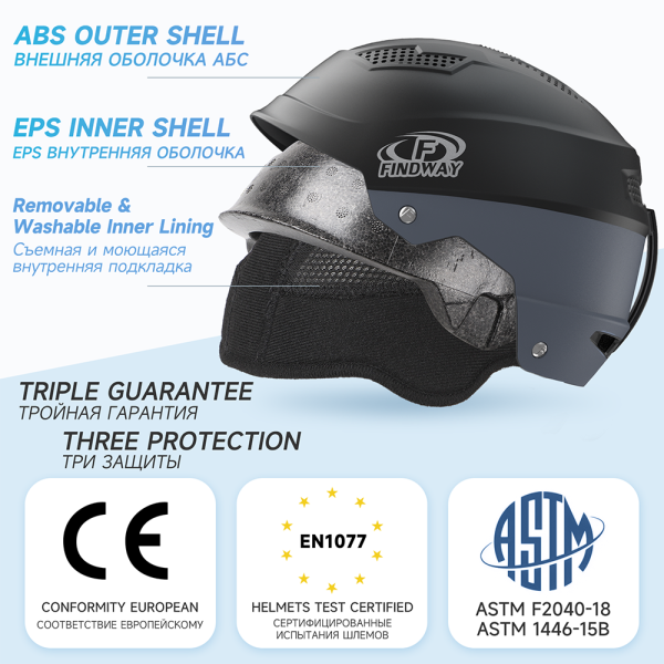 Findway Ski Helmet Integrally-Molded PC EPS High-Quality Breathable Warm Snowboard Helmet Cycling/Skate Skiing Men/Women and Ki - Image 2