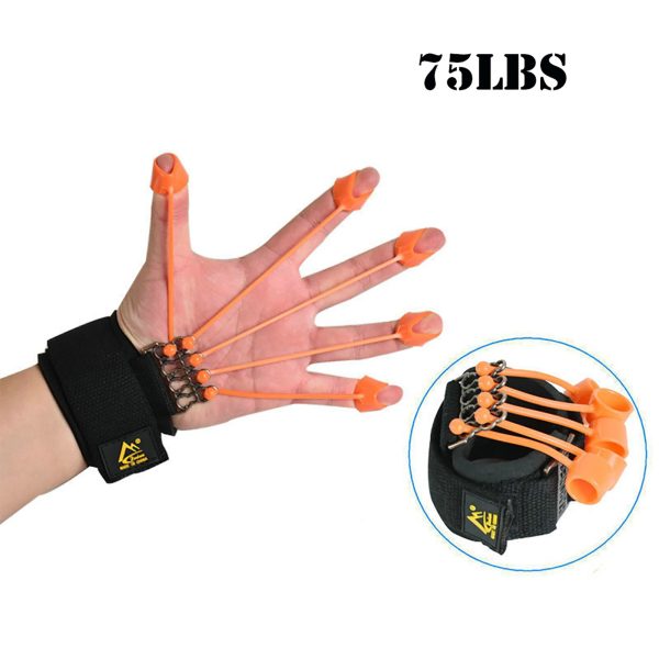 Finger Gripper Strength Trainer Hand Yoga Resistance Bands Finger Flexion And Extension Training Device 20lbs/40lbs/60lbs/75lbs - Image 4