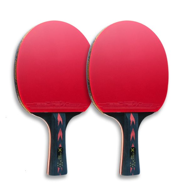 Huieson 5/6 Star Table Tennis Racket Sets Ping Pong Rackets Long Handle Short Handle Double Face Pimples-in Rubbers with Bag - Image 2