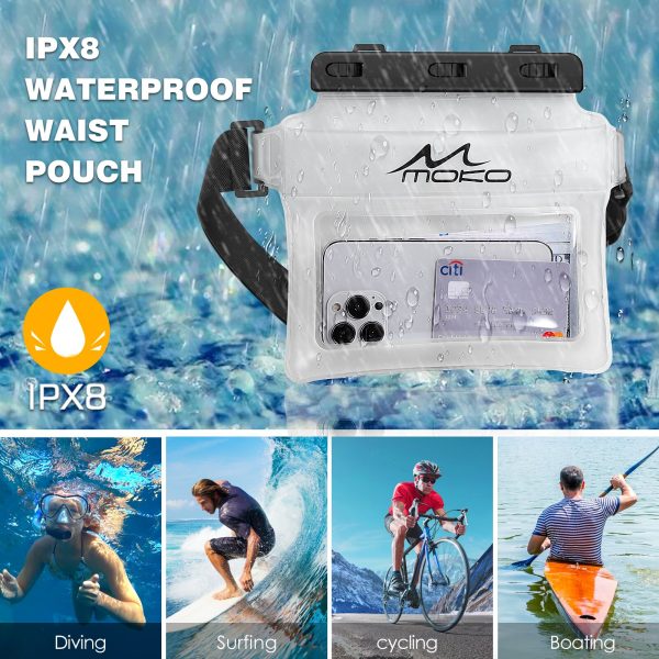 MOKO Waterproof Swimming Bag Ski Drift Diving Shoulder Waist Pack Bag Underwater Phone Bags Case Cover For Beach Boat Sports - Image 2