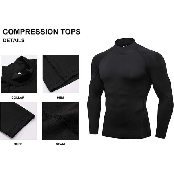 Men Bodybuilding Sport T-shirt Quick Dry Running Shirt Long Sleeve Compression Top Gym T Shirt Men Fitness Tight Rashgard - Image 4