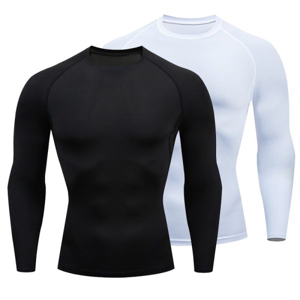 Men Compression Running T Shirt Fitness Tight Long Sleeve Sport Tshirt Training Jogging Shirts Gym Sportswear Quick Dry Rashgard - Image 3