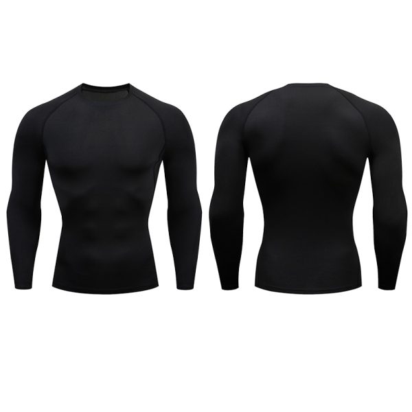 Men Compression Running T Shirt Fitness Tight Long Sleeve Sport Tshirt Training Jogging Shirts Gym Sportswear Quick Dry Rashgard - Image 4