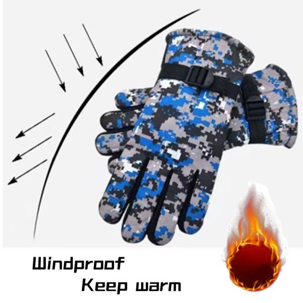 Men Skiing Gloves Waterproof Winter Warm Hands Gloves Snowboard Thermal Motorcycle Riding cycling sports thicken Snow Gloves - Image 3