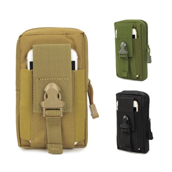 Men Tactical Molle Pouch Belt Waist Pack Bag Small Phone Pocket Military Waist Pack Running Pouch Travel Camping Bags Soft Back - Image 2