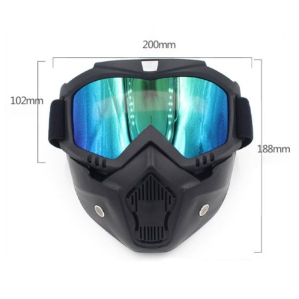 Men Women Ski Snowboard Mask Snowmobile Skiing Goggles Windproof Motocross Safe Protective Glasses Sunglasses With Mouth Filter - Image 2