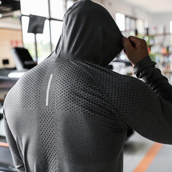 Mens Fitness Tracksuit Running Sport Hoodie Gym Joggers Hooded Outdoor Workout Athletic Clothing Muscle Training Sweatshirt Tops - Image 4