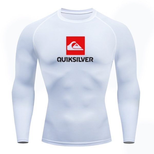 New Men Swimming T-shirt Swimsuit Beach UV Protection Rash Guard Diving Swimwear Long Sleeve Surfing Suits Surf Clothes Rashguar