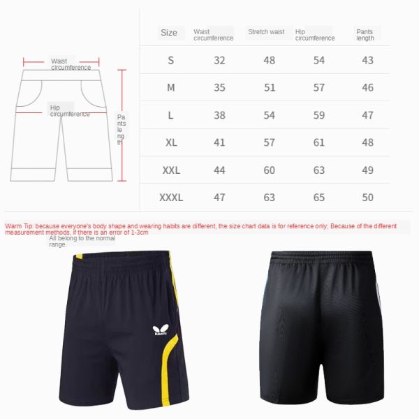 New Table Tennis Shorts Quickly Dry Ping Pong Pant High Elasticity Ping Pong Clothes Sportswear Shorts - Image 6