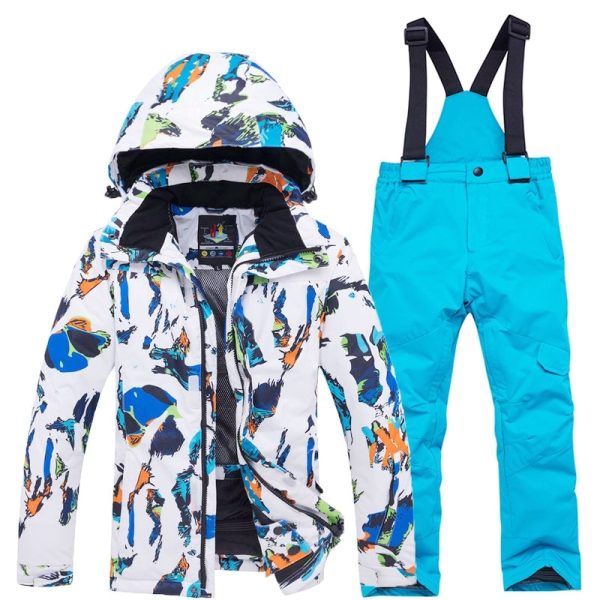 Russian Winter Children'S Ski Suit Boys Girls Snow Clothing Snowboarding Sets Waterproof Outdoor Sports Wear Ski Coat Pant - Image 2