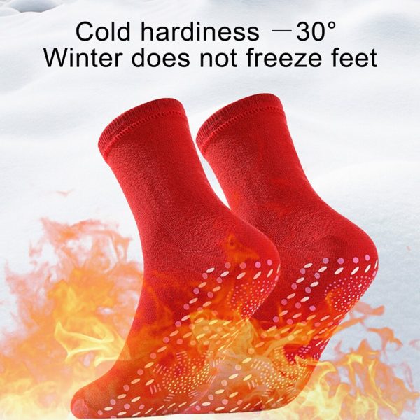 Self-heating Socks Men Women Foot Massage Magnetic Therapy Health Heated Socks Non-slip Dots Relieve Tired Winter Warm Equipment - Image 2