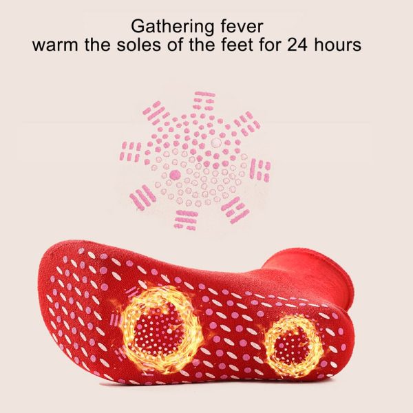 Self-heating Socks Men Women Foot Massage Magnetic Therapy Health Heated Socks Non-slip Dots Relieve Tired Winter Warm Equipment - Image 3