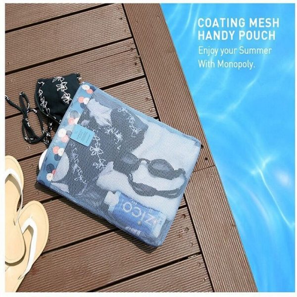 Small summer swimming beach bag mesh mesh storage bag zipper bag sports handbag multi-function multi-scene - Image 5