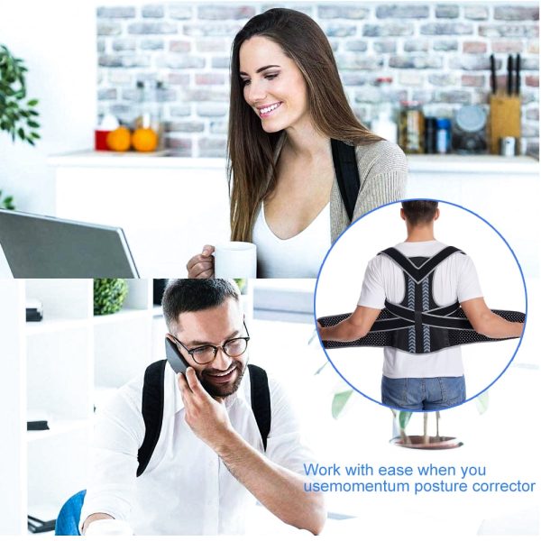 Straight Back Posture Corrector Shoulder Lumbar Brace Spine Support Belt Adjustable Corset Correction Body Improve with Plate - Image 6