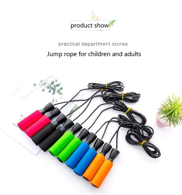 Student Fitness Jump Rope Plastic Training Jump Rope Bearing Handle Jump Rope PVC Rope Steel Wire Jump Rope - Image 5