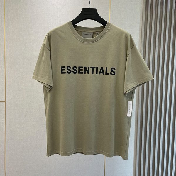 Summer High Quality ESSENTIAL 1:1 T-shirt 100% Cotton Loose Tees Rubber Letter Logo Hip Hop Unisex Oversized Running T-Shirts