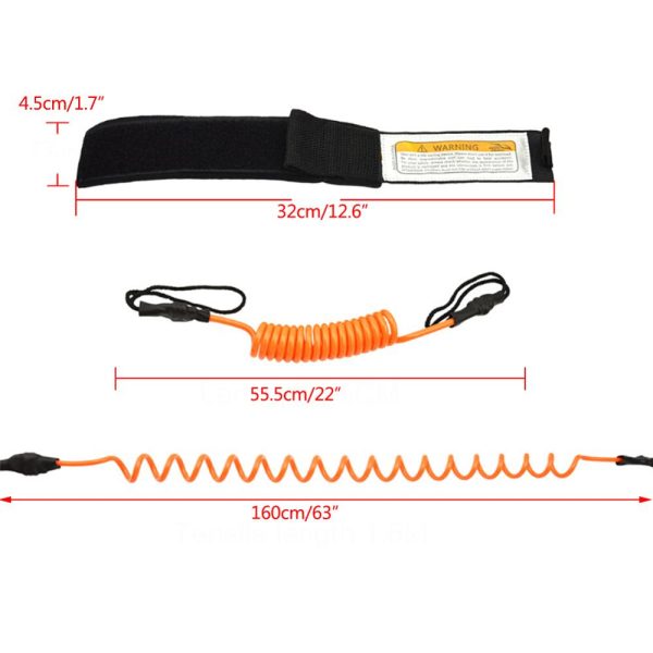 Surfing Safety Hand Rope Boat Safety Paddle Stand Up Paddle Surfing Leash Safety TPU Hand Rope For Surfboard Surfing Accessories - Image 6