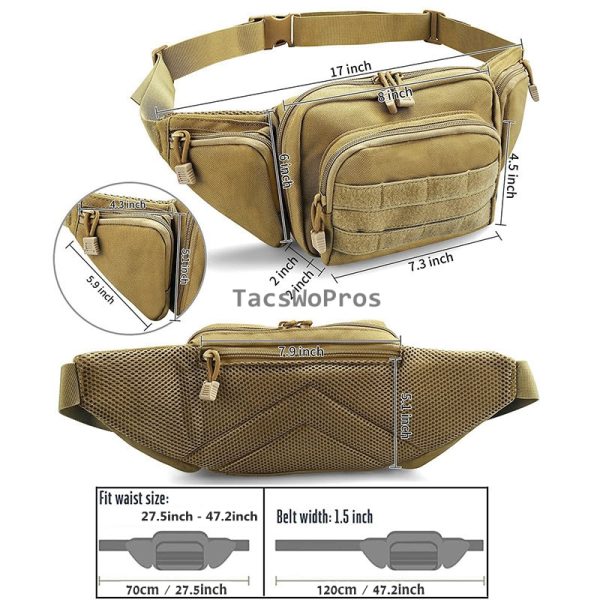 Tactical Gun Waist Bag Holster Chest Training Hiking Shooting Hunting Pistol Holster Bag Cs Airsoft Paintball Combat Bags - Image 3