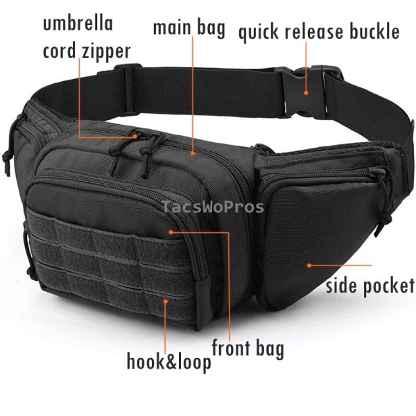 Tactical Gun Waist Bag Holster Chest Training Hiking Shooting Hunting Pistol Holster Bag Cs Airsoft Paintball Combat Bags - Image 4