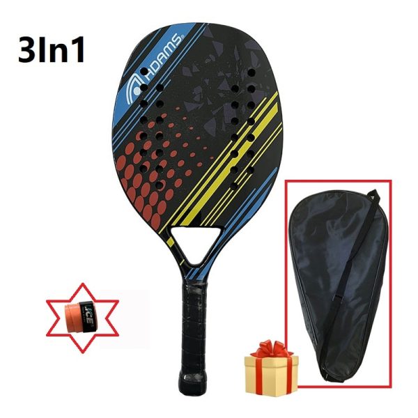 Tennis Racket For Best Partner 2022 Big Sells Carbon And Glass Fiber Beach Tennis Racket With Protective Bag Cover Soft Face New - Image 3