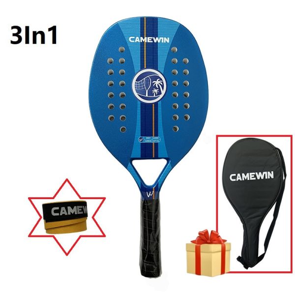 Tennis Racket For Best Partner 2022 Big Sells Carbon And Glass Fiber Beach Tennis Racket With Protective Bag Cover Soft Face New - Image 4