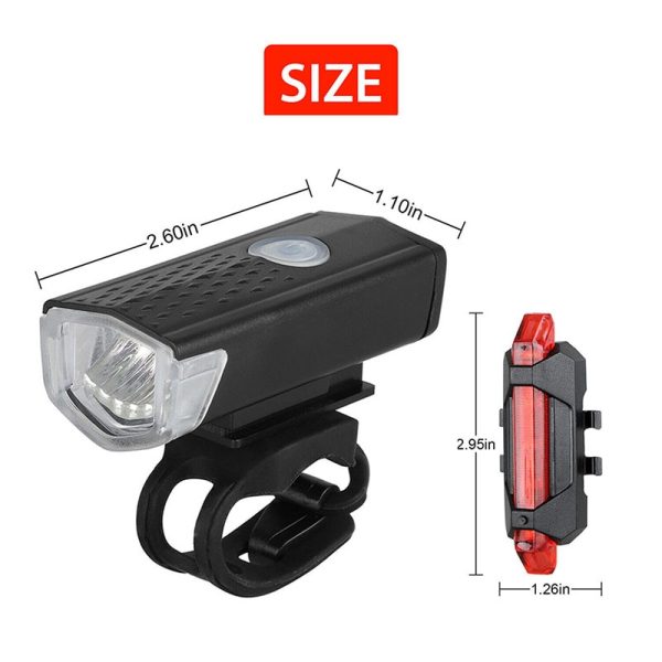 USB Rechargeable Bike Light Bicycle Front Back Rear Taillight Cycling Safety Warning Light Waterproof Bicycle Lamp Flashligh - Image 4