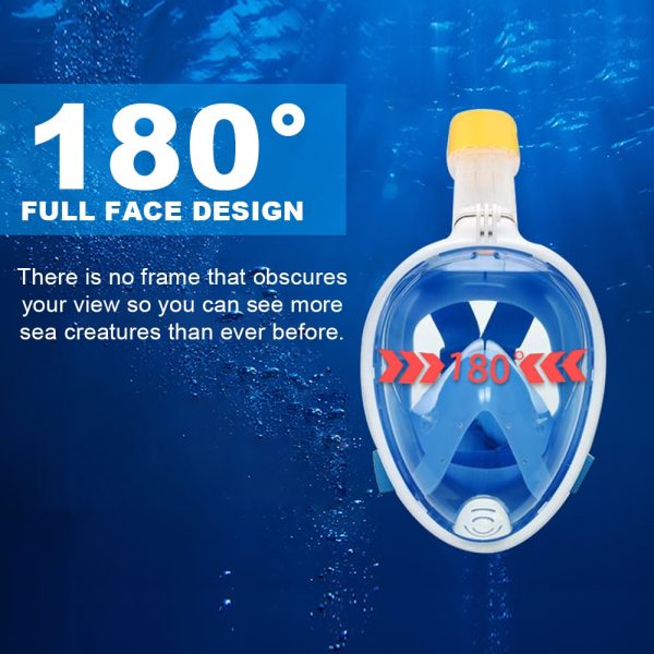 Underwater Snorkeling Full Face Children Swimming Mask Set Scuba Diving Respirator Masks Anti Fog Safe Breathing for Kids Adult - Image 4