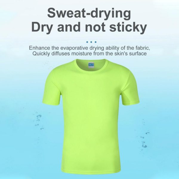 Unisex T-shirt Flexible Unisex Pullover T-shirt Comfortable Exquisite Edging Fashion Quick Dry Solid Color Pullover Top - Image 2