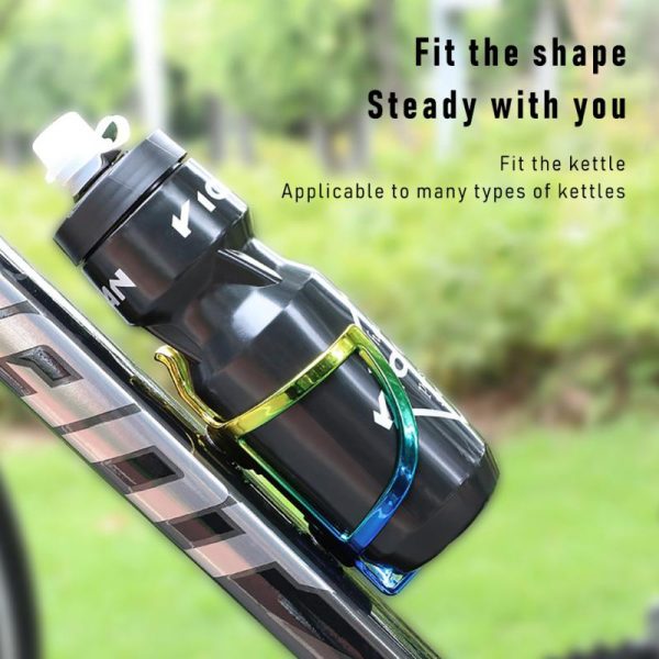 Universal Bicycle Bottle Rack Rainbow Color Cup Holder Lightweight Stable MTB Outdoor Riding Kettle Bottle Rack Cycling - Image 3