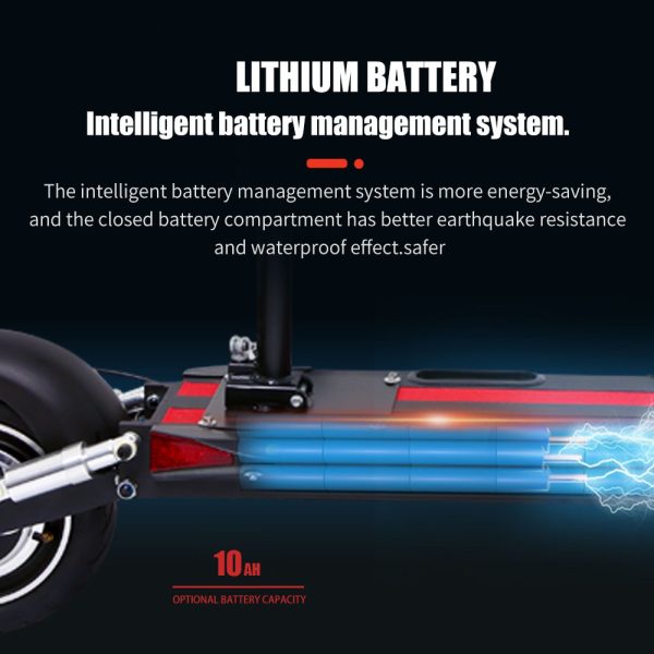 Warehouse In Europe 48V/15Ah Battery 10 Inches Electric Scooter With Seat Foldable 500W Brushless Motor 65KM Mileage Escooter - Image 4