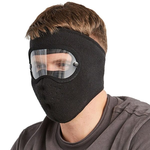 Windproof Anti Dust Face Mask Cycling Ski Breathable Masks Fleece Face Shield Hood with High Definition Anti Goggles Skullies - Image 6