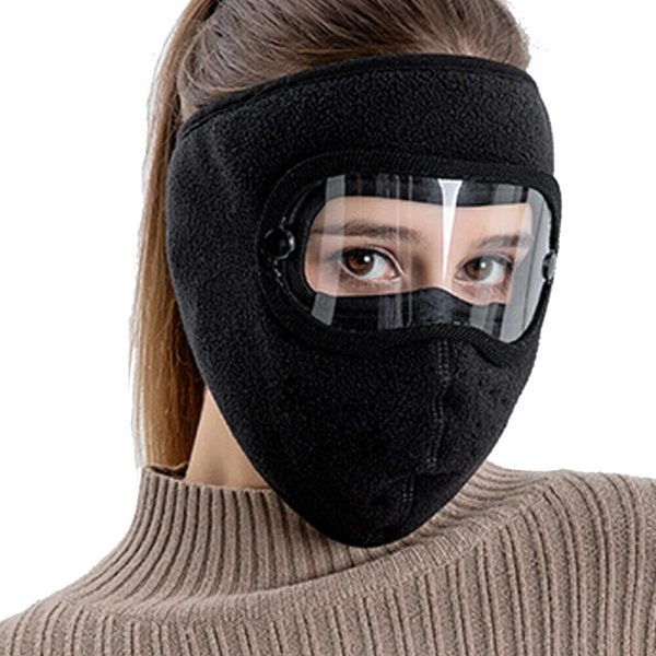 Windproof Anti Dust Face Mask Cycling Ski Breathable Masks Fleece Face Shield Hood with High Definition Anti Goggles Skullies - Image 7