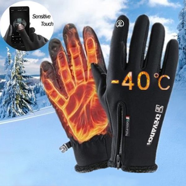 Winter Gloves Waterproof Thermal Touch Screen Thermal Windproof Warm Gloves Cold Weather Running Sports Hiking Ski Gloves