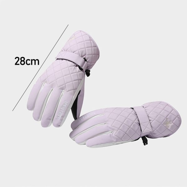 Winter Ski Gloves for Women Snowboard Thermal Gloves Keep Warm Water Wind Proof Velvet Cycling Bicycle Gloves - Image 6