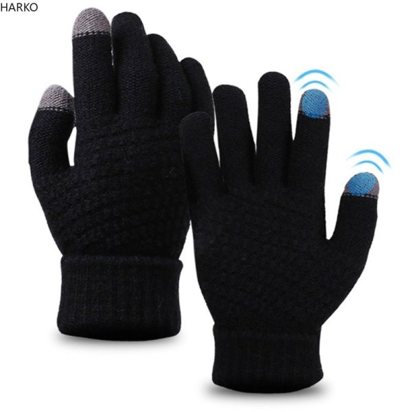 Winter Warm Knitted Gloves Mobile Phone Touch Screen Knitted Gloves Winter Thick Warm Adult Gloves For Men Women - Image 6