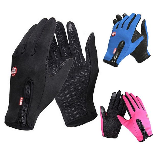 Winter Women Men Gloves Touch Cold Waterproof Motorcycle Cycle Gloves Male Outdoor Sports Warm Thermal Fleece Running Ski Gloves - Image 3