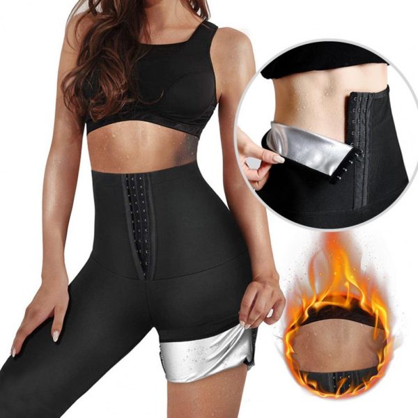 Women Sauna Burner Pants for Weight Loss Sweat Leggings Compression Slimming High Waist Fat Burner Trousers Workout Body Shaper