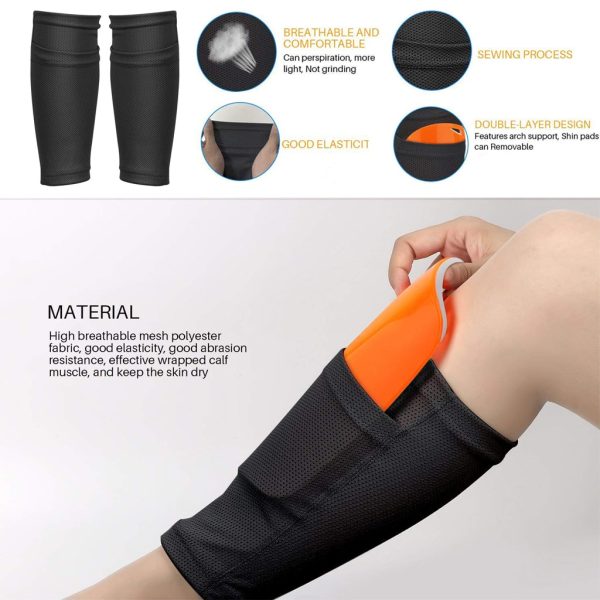 WorthWhile 1 Pair Soccer Football Shin Guard Teens Socks Pads Professional Shields Legging Shinguards Sleeves Protective Gear - Image 3