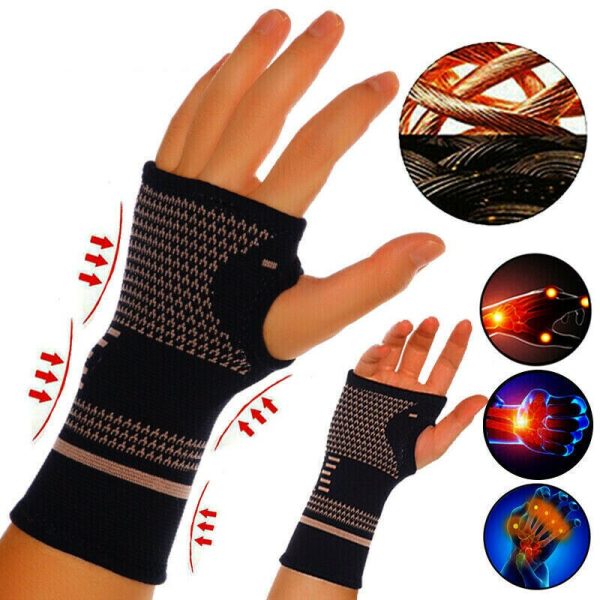 Wrist Brace for Carpal Tunnel Relief Wrist Compression Glove Wrist Support Sleeves for Tendonitis Yoga Arthritis Wrist Sprain - Image 2