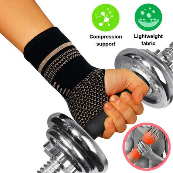 Wrist Brace for Carpal Tunnel Relief Wrist Compression Glove Wrist Support Sleeves for Tendonitis Yoga Arthritis Wrist Sprain - Image 3