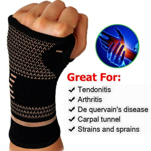 Wrist Brace for Carpal Tunnel Relief Wrist Compression Glove Wrist Support Sleeves for Tendonitis Yoga Arthritis Wrist Sprain - Image 4