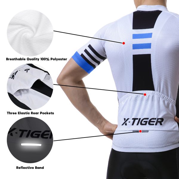 X-TIGER Cycling Jersey Set Men's Cycling Set Summer Outdoor Sport Bicycle Wear Clothing Breathable Bike Clothes MTB Cycling Suit - Image 3